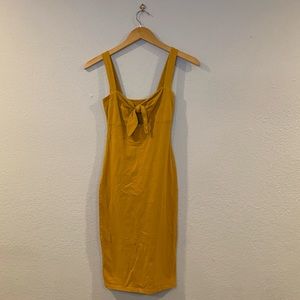 Gorgeous mustard bodycon dress